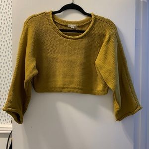 Cropped knit sweater